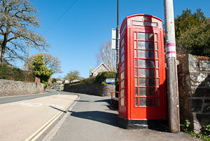 Moretonhampstead red telephone Box